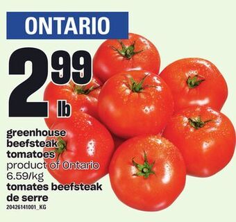 Independent Grocer Greenhouse beefsteak tomatoes offer
