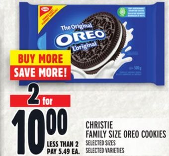 Metro Christie family size oreo cookies offer