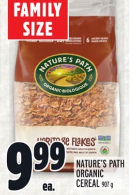Metro Nature's path organic cereal offer