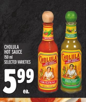 Metro Cholula hot sauce offer