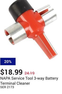 NAPA Auto Parts 3-way battery terminal cleaner offer