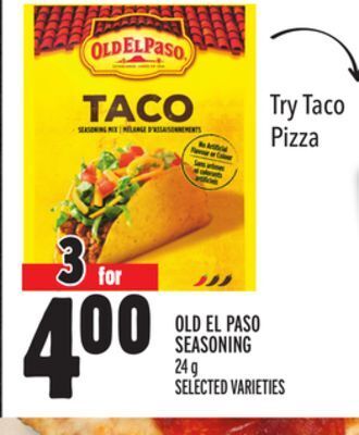 Metro Old el paso seasoning offer