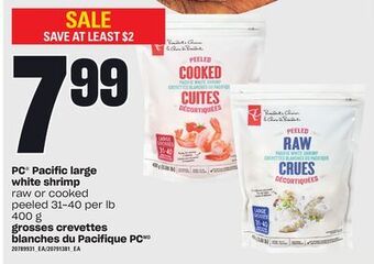 Independent Grocer Pc® pacific large white shrimp, 31-40 per lb, 400 g offer