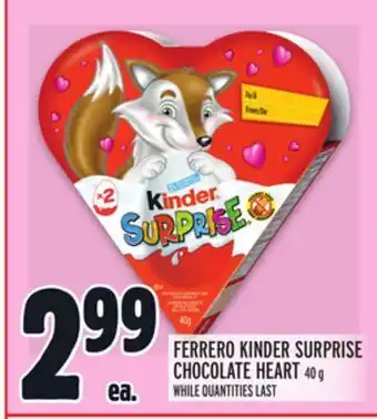 Metro Ferrero kinder surprise chocolate heart offer