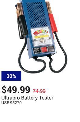NAPA Auto Parts Battery tester offer