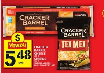 Food Basics Cracker barrel cheese or shreds offer