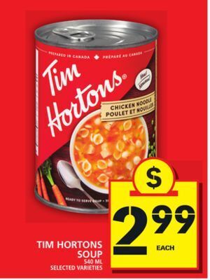 Food Basics Tim hortons soup offer