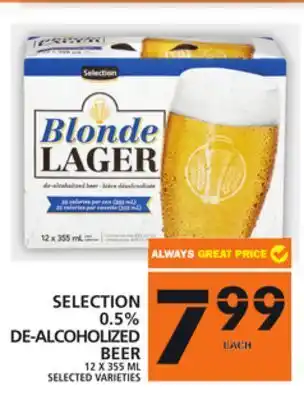 Food Basics Selection 0.5% de-alcoholized beer offer