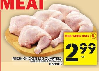 Food Basics Fresh chicken leg quarters offer
