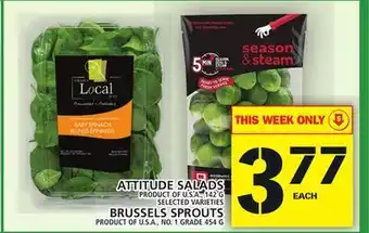 Food Basics Attitude salads or brussels sprouts offer