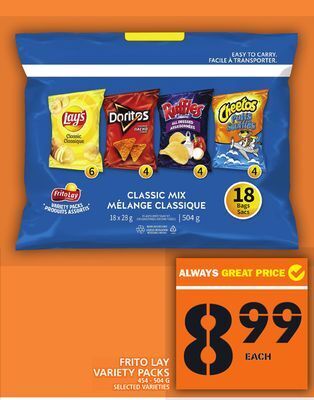 Food Basics Frito lay variety packs offer