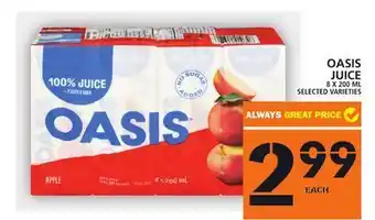 Food Basics Oasis juice offer