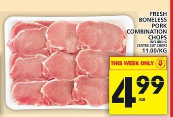 Food Basics Fresh boneless pork combination chops offer
