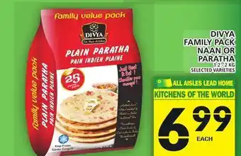 Food Basics Divya family pack naan or paratha offer