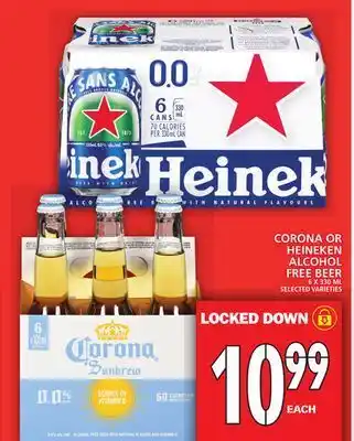 Food Basics Corona or heineken alcohol free beer offer