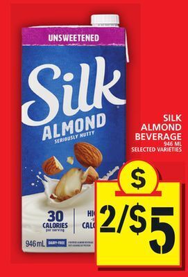 Food Basics Silk almond beverage offer