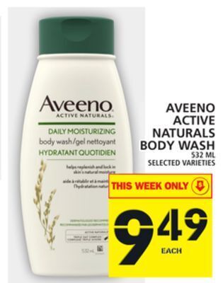 Food Basics Aveeno active naturals body wash offer
