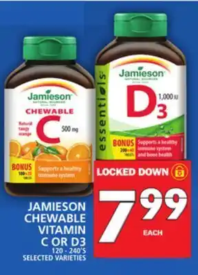Food Basics Jamieson chewable vitamin offer