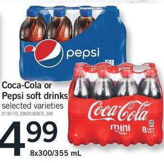Fortinos Coca-cola or pepsi soft drinks offer