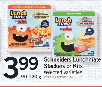 Fortinos Schneiders lunchmate stackers or kits, 90-120 g offer