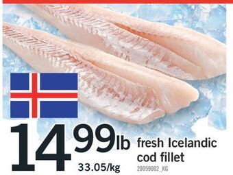 Fortinos Fresh icelandic cod fillet offer