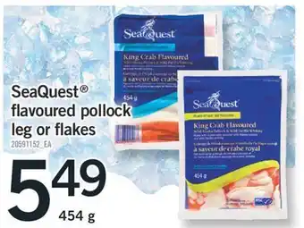 Fortinos Seaquest® flavoured pollock leg or flakes, 454 g offer