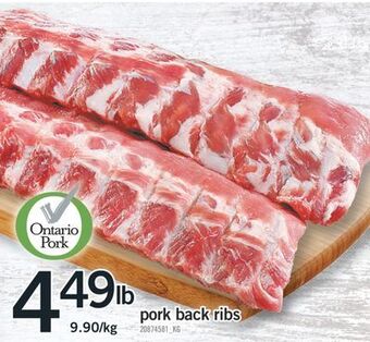 Fortinos Pork back ribs offer