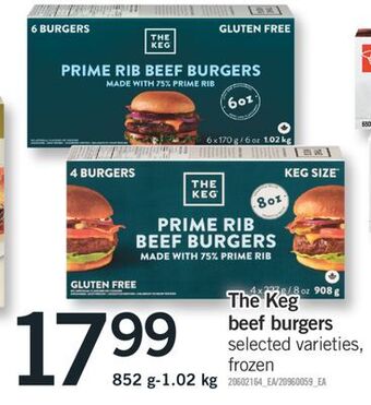 Fortinos The keg beef burgers, 852 g-1.02 kg offer