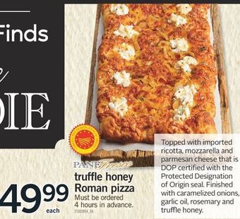Fortinos Truffle honey roman pizza offer