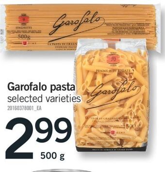 Fortinos Garofalo pasta, 500 g offer