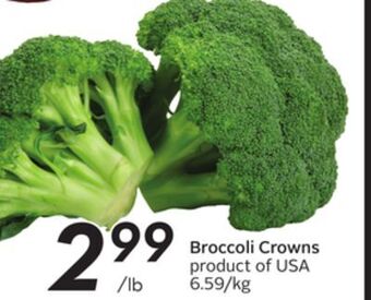 Sobeys Broccoli crowns offer