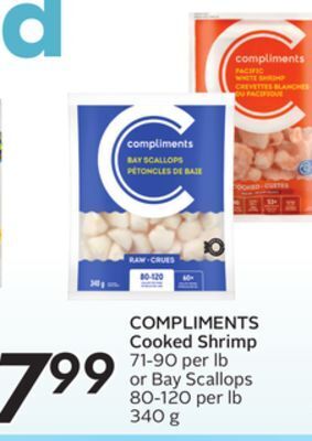 Sobeys Compliments cooked shrimp offer
