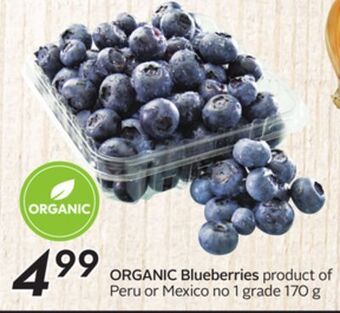 Sobeys Organic blueberries offer