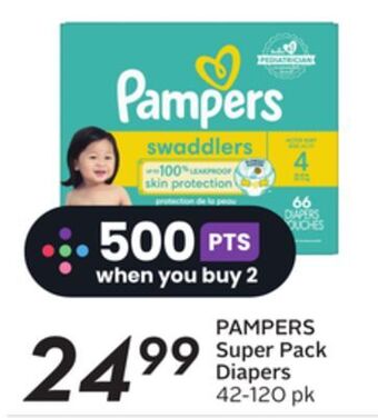 Sobeys Pampers super pack diapers offer
