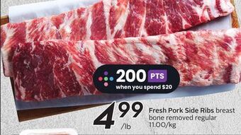Sobeys Fresh pork side ribs offer