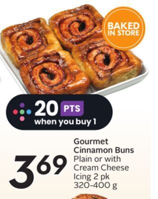 Sobeys Gourmet cinnamon buns offer