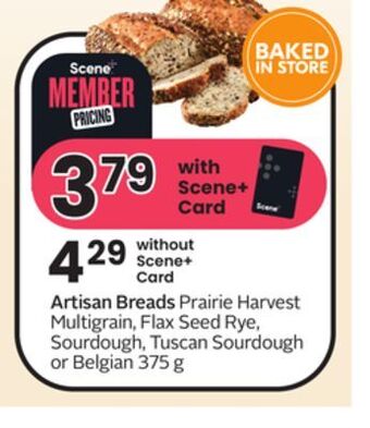 Sobeys Artisan breads offer