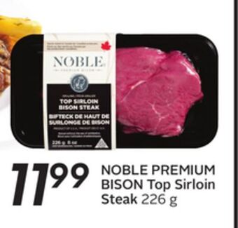 Sobeys Noble premium bison top sirloin steak offer