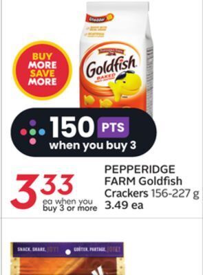 Sobeys Pepperidge farm goldfish crackers offer