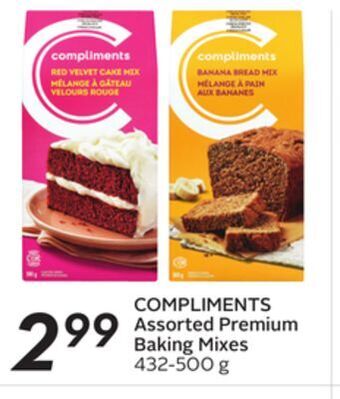 Sobeys Compliments assorted premium baking mixes offer