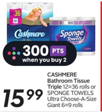 Sobeys Cashmere bathroom tissue triple offer