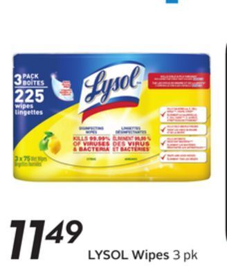 Sobeys Lysol wipes offer