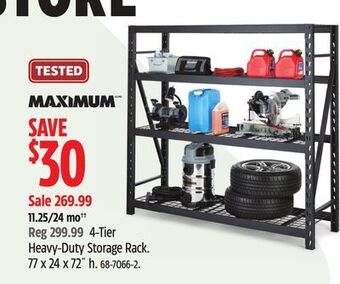 Canadian Tire Maximum 4-tier heavy-duty storage rack offer