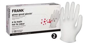 Canadian Tire Frank disposable vinyl gloves offer