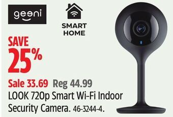 Canadian Tire Geeni look 720p smart wi-fi indoor security camera offer