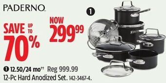 Canadian Tire Paderno 12-pc hard anodized set offer