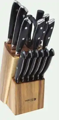 Canadian Tire Sabatier acacia 15-pc knife block set offer