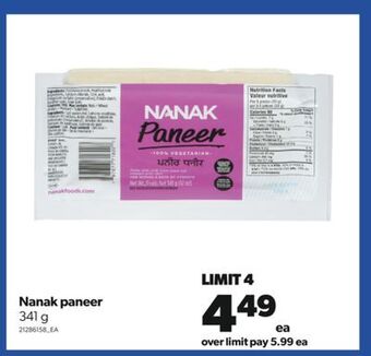 Real Canadian Superstore Nanak paneer, 341 g offer