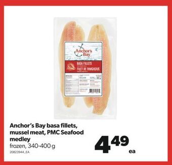 Real Canadian Superstore Anchor's bay basa fillets, mussel meat, pmc seafood medley, 340-400 g offer