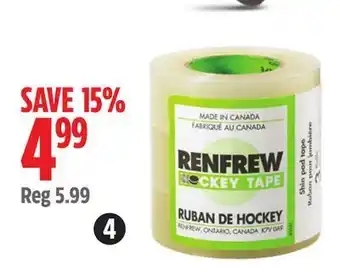 Canadian Tire Renfrew hockey tape, 3-pack clear offer